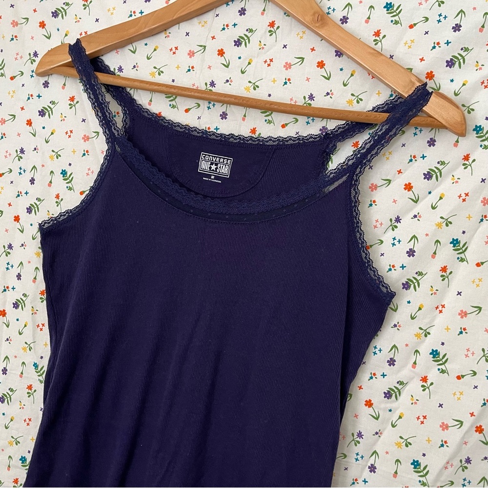 Absolutely incredible early 2000s One Star Converse navy camisole